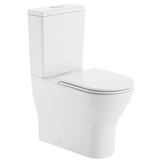 Fienza Tono Tornado Flush Back-to-Wall Toilet Suite, Slim Seat, S-Trap 160-230