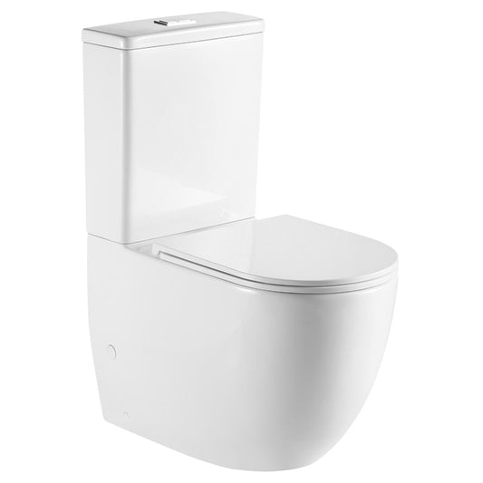 Fienza Joli Tornado Flush Back-to-Wall Toilet Suite, Slim Seat, P-Trap
