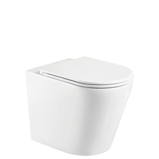 Fienza Aluca Tornado Flush Wall-Faced Toilet Suite, Slim Seat, P-Trap