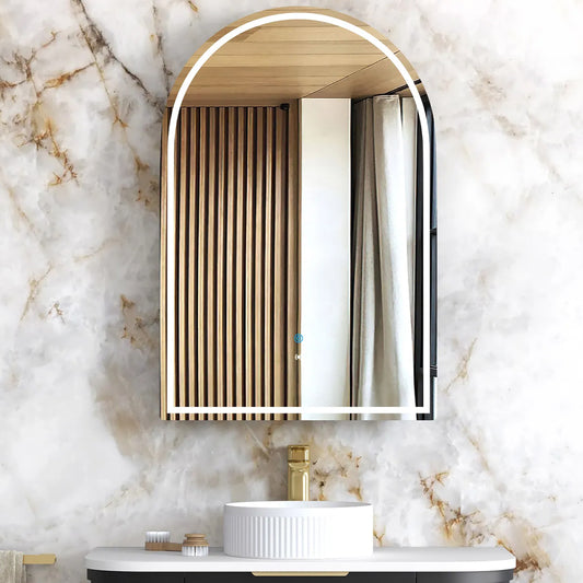 Otti LED Archie 900x600mm Black Oak Shaving Cabinet - Premium Edition