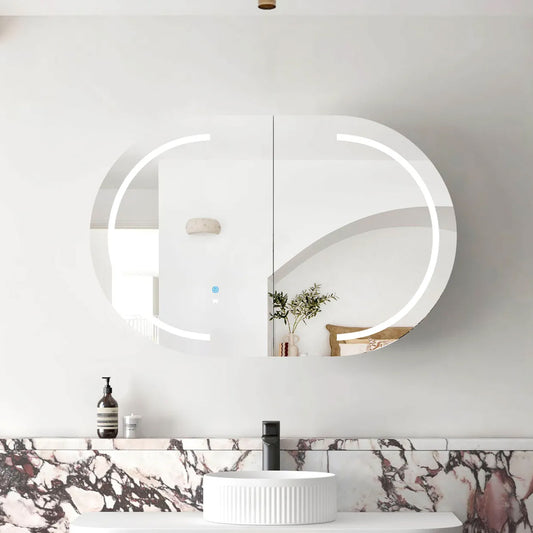 Otti LED Bondi 900x600mm Natural Oak Shaving Cabinet - Premium Edition