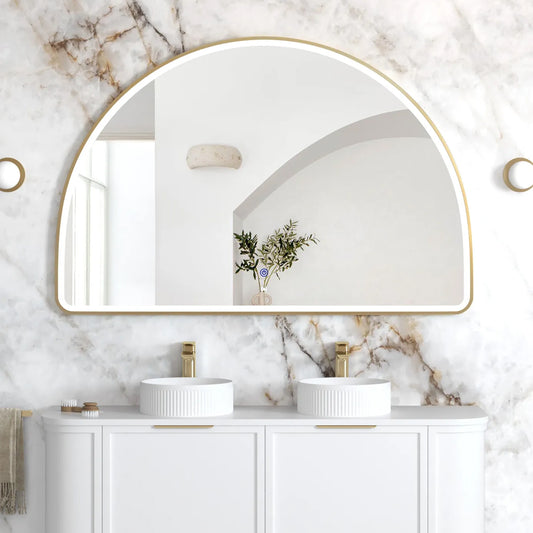 Otti LED Moonlight Archie 1000(H)x1500(W) Gold Metal Frame Mirror