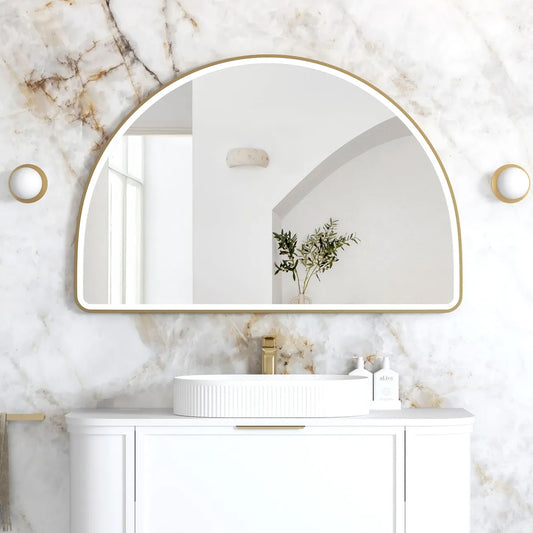 Otti LED Moonlight Archie 800(H)x1200(W) Gold Metal Frame Mirror