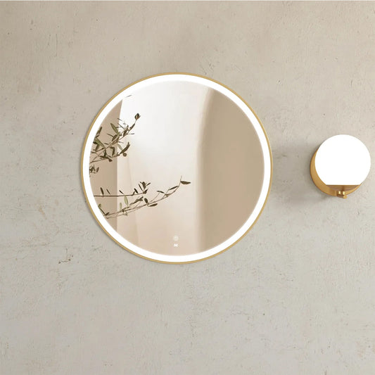 Otti LED Bondi 800mm Gold Metal Frame Tuffi Mirror