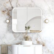 Otti LED Newport 900x750mm White Shaving Cabinet - Premium Edition