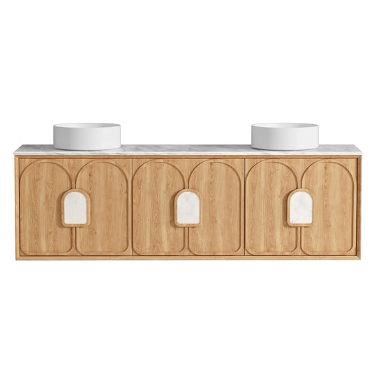 Otti Laguna 1800mm Natural American Oak Wall Hung Vanity (Cabinet Only)