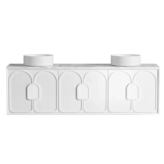 Otti Laguna 1800mm Satin White Wall Hung Vanity (Cabinet Only)