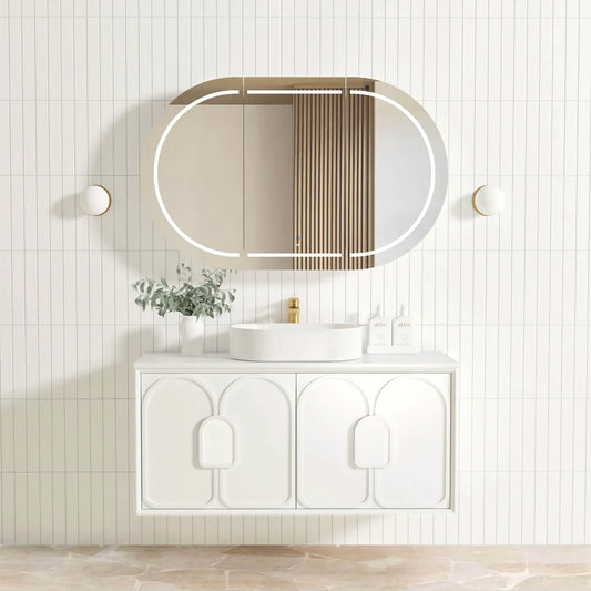 Otti Laguna Mark II 1200mm Matte White Wall Hung Vanity (Cabinet Only)