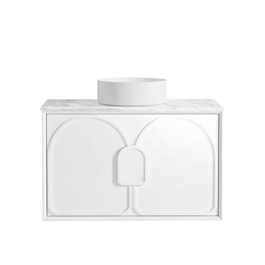 Otti Laguna Mark II 900mm Matte White Wall Hung Vanity (Cabinet Only)