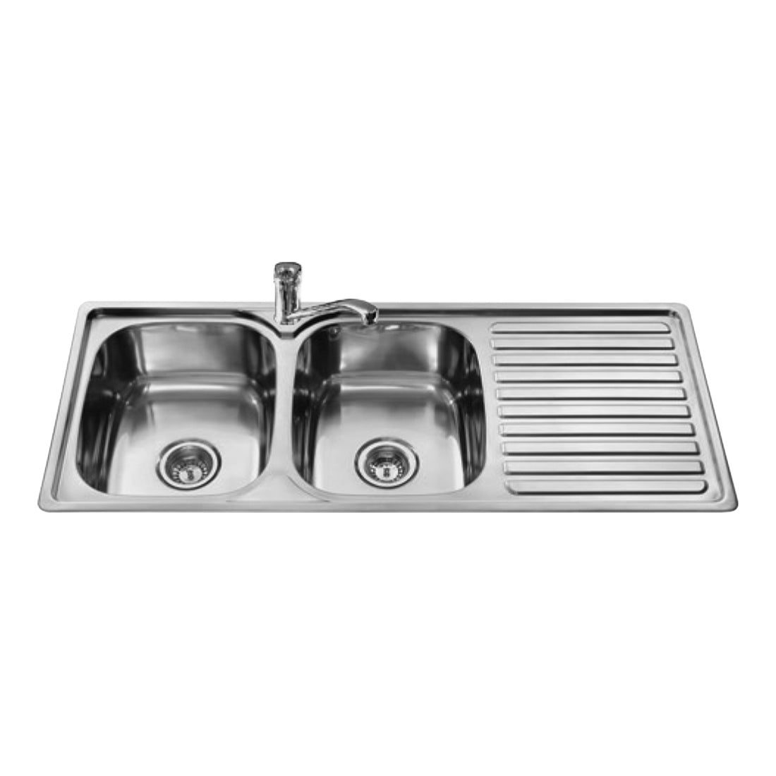 Bourne Matrix Double Bowl Sink Right Hand Drainer Cook & Bathe
