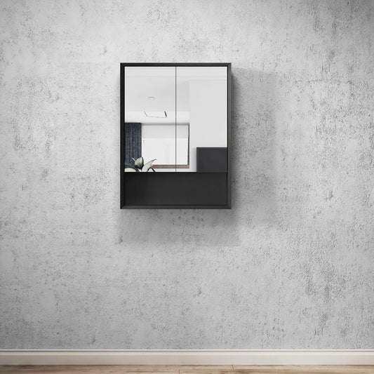 Otti Marlo Shaving Cabinet 600X800X150Mm Satin Black