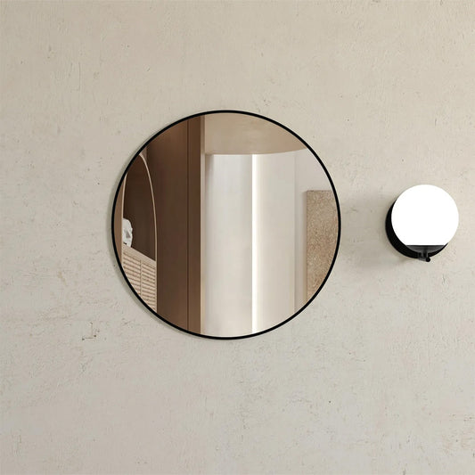 Otti London 700mm Black Metal Frame Tuffi Mirror