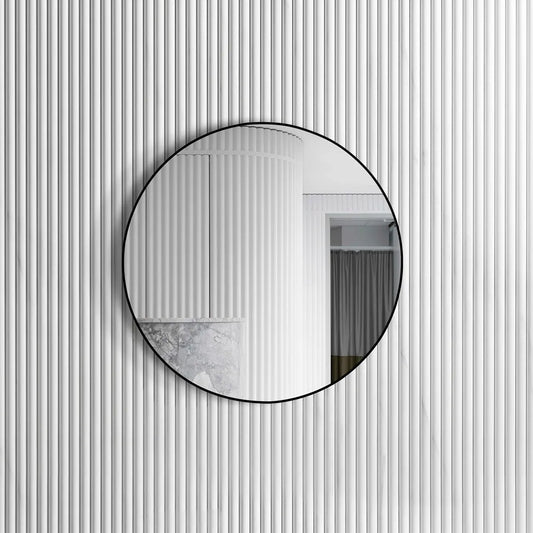 Otti London 700mm Black Metal Frame Mirror