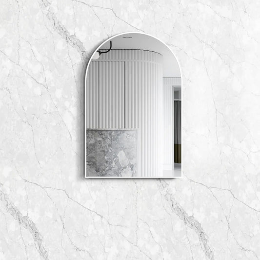 Otti Archie 900(H)x600(W) White Metal Framed Tuffi Mirror
