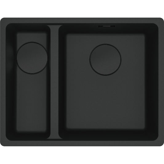 Franke Maris Granite One and a Half Bowl, 340-150mm, Topmount, Left Hand, Matte Black