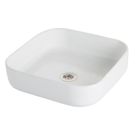 Argent Grace 425 Counter Top Basin No Overflow Square White