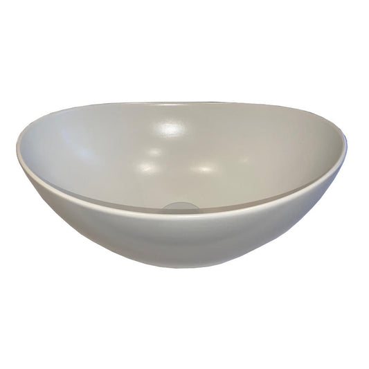 Argent Grace Neu Counter Top Free Form Basin No Tap Hole Oval White