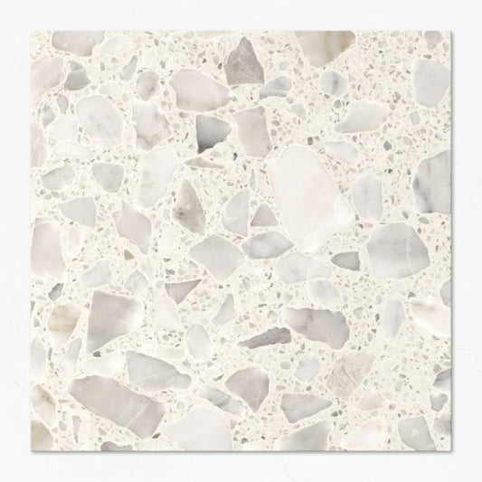Norfolk Terrazzo White Honed 600x600 Tile