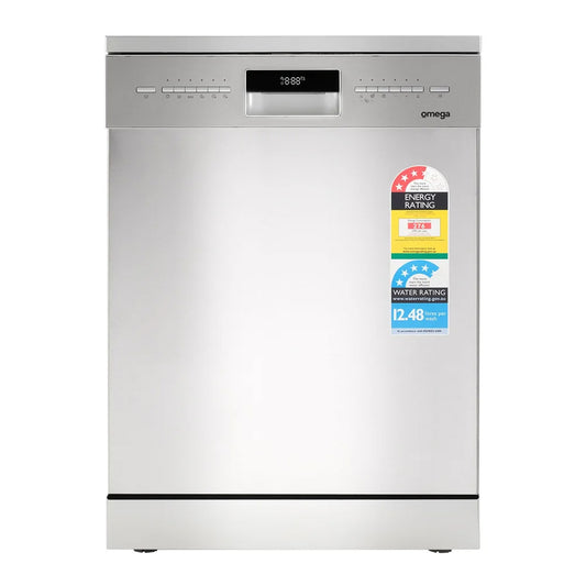 Omega 60cm Freestanding Dishwasher Auto Open Stainless Steel