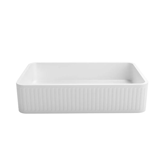 Otti Hudson Square Concrete Basin 520X320X120Mm White