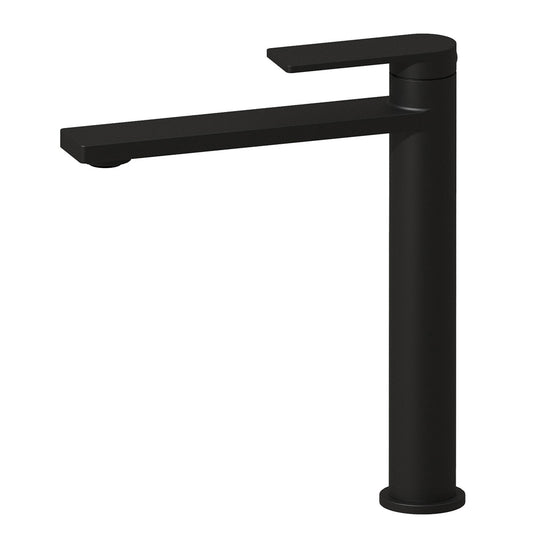 Matte Black Caspian High Rise Basin Mixer