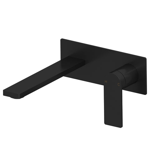 Caspian Wall Mixer With Spout Matte Black