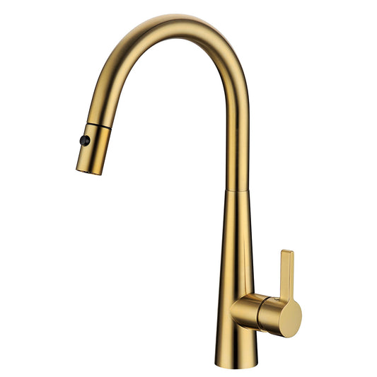 Cylindro Lux Pull-Out Sink Mixer Brushed Gold