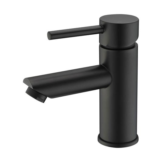Cylindro Pin Handle Basin Mixer Matte Black