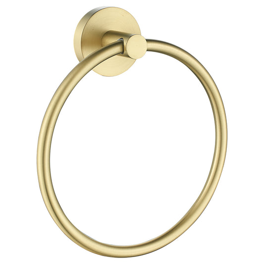 Cylindro Towel Ring Brushed Gold