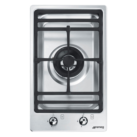 Smeg Classic Domino Dual Control Wok Gas Cooktop Stainless Steel 30Cm