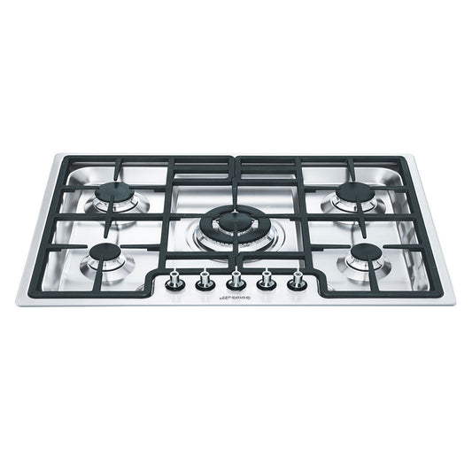 Smeg Classic 5 Burner Gas Cooktop Ultra Low Stainless Steel 72Cm