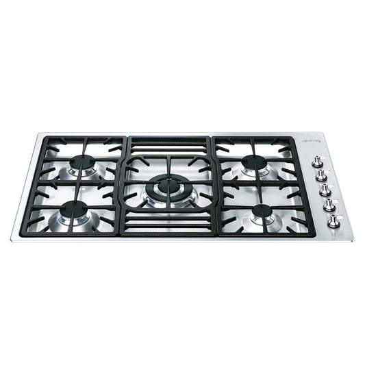 Smeg Classic 5 Burner Gas Cooktop Ultra Low Stainless Steel 90Cm