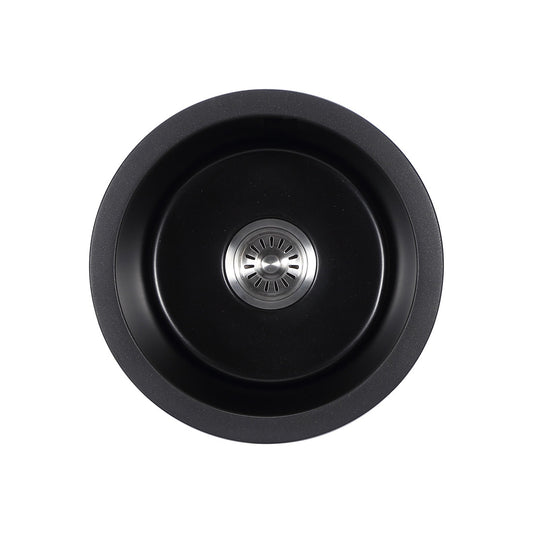 Bourne Cora Granite Single Bowl Sink Matte Black 407mm x 185mm