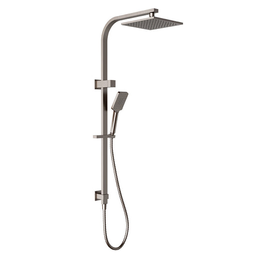 Jacob Twin Shower Square Brushed Nickel