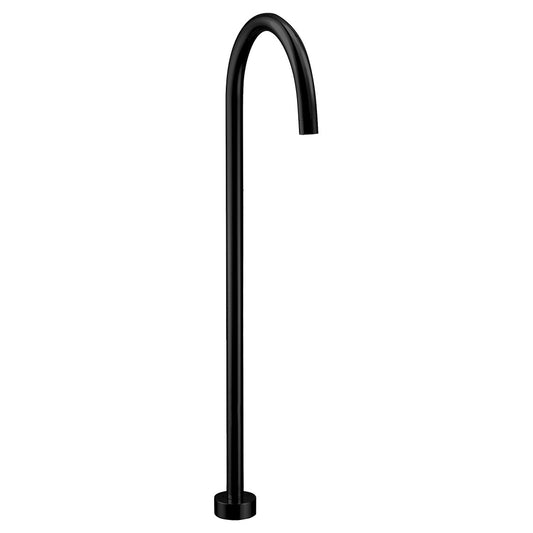 Ikon Yale Round Freestanding Bath Spout, Matte Black