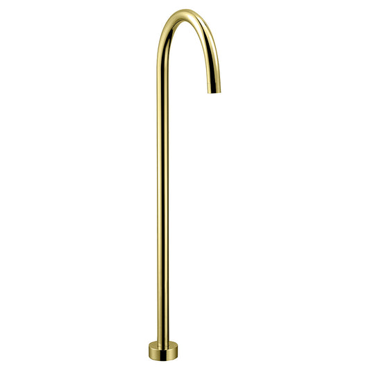 Ikon Yale Round Freestanding Bath Spout, Brushed Gold