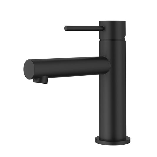 Cylindro Slimline SS Basin Mixer Matte Black
