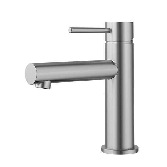 Cylindro Slimline SS Basin Mixer Stainless Steel