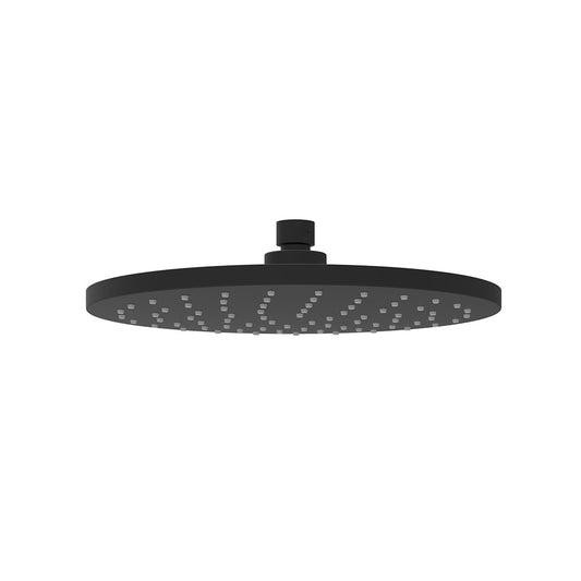 Cylindro Plastic Shower Head 200mm Matte Black