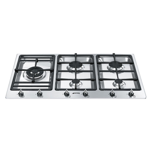 Smeg Classic 5 Burner Gas Cooktop Ultra Low Stainless Steel 90Cm 1