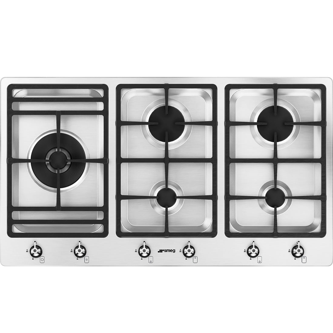Smeg Classic 5 Burner Gas Cooktop Ultra-Low Stainless Steel 90cm – Cook ...