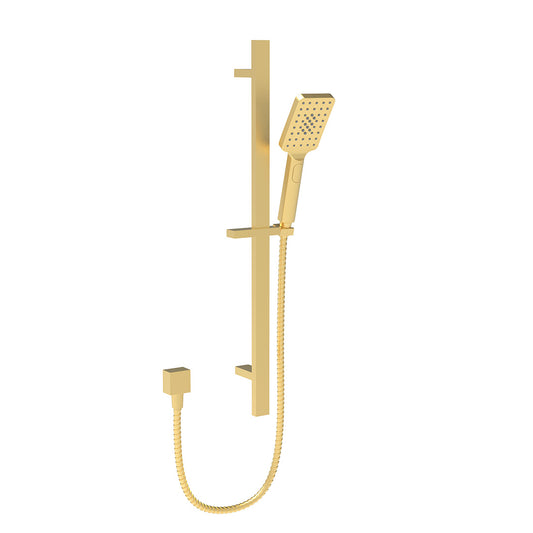 Jacob Sliding Shower Set Square Brushed Gold