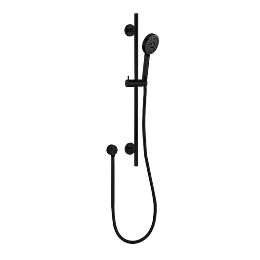Cylindro Sliding Shower Set Matte Black