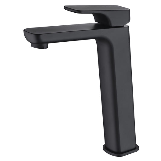 Jacob Soft Square High Rise Basin Mixer Matte Black