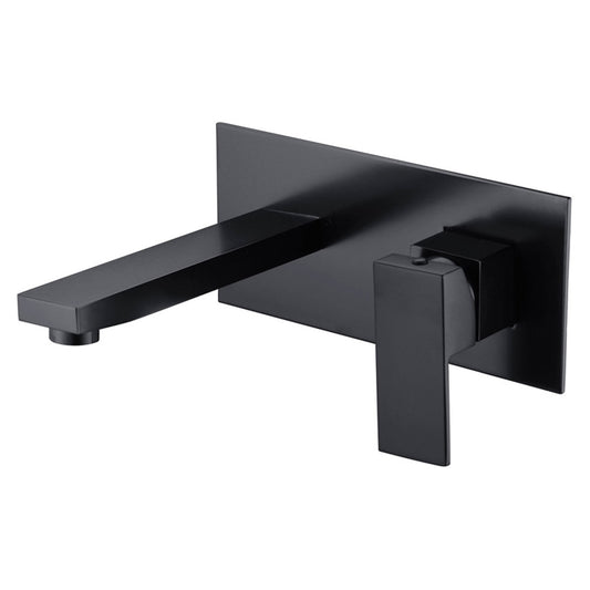 Cuadro Wall Basin Mixer Square Matte Black