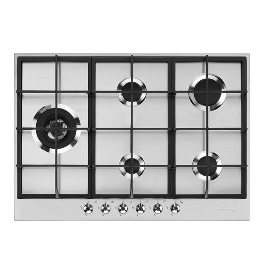 Smeg Classic 5 Burner Gas Cooktop Stainless Steel 72Cm