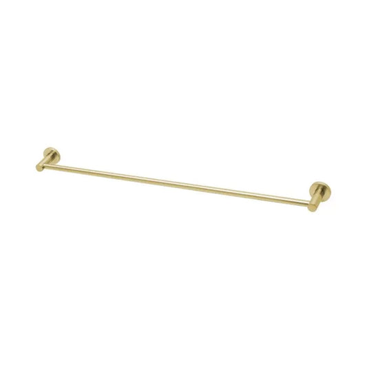 Phoenix Radii Single Towel Rail 800Mm Round Plate Brushed Gold