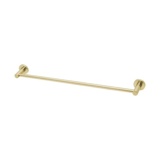 Phoenix Radii Single Towel Rail 600Mm Round Plate Brushed Gold