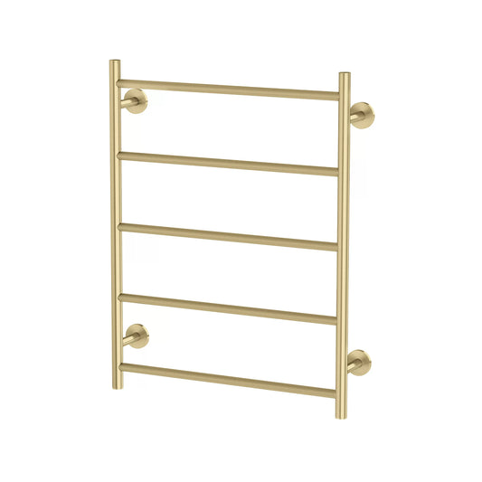 Phoenix Radii Heated Towel Ladder 550 X 740Mm Round Plate Brushed Gold