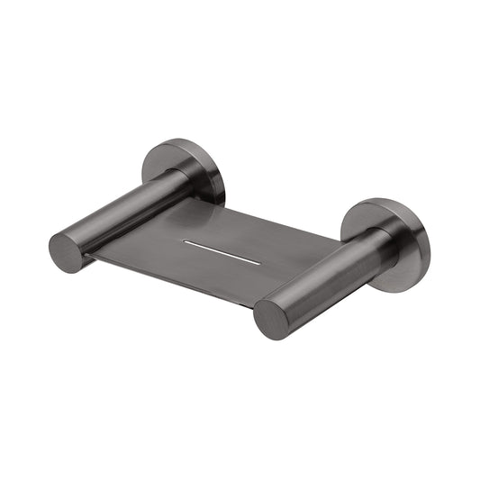 Phoenix Radii Soap Dish Round Plate Brushed Carbon